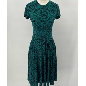 Norma Kamali Kulture Dress Fit & Flare Ti Waist Short Sleeve Mini Medium